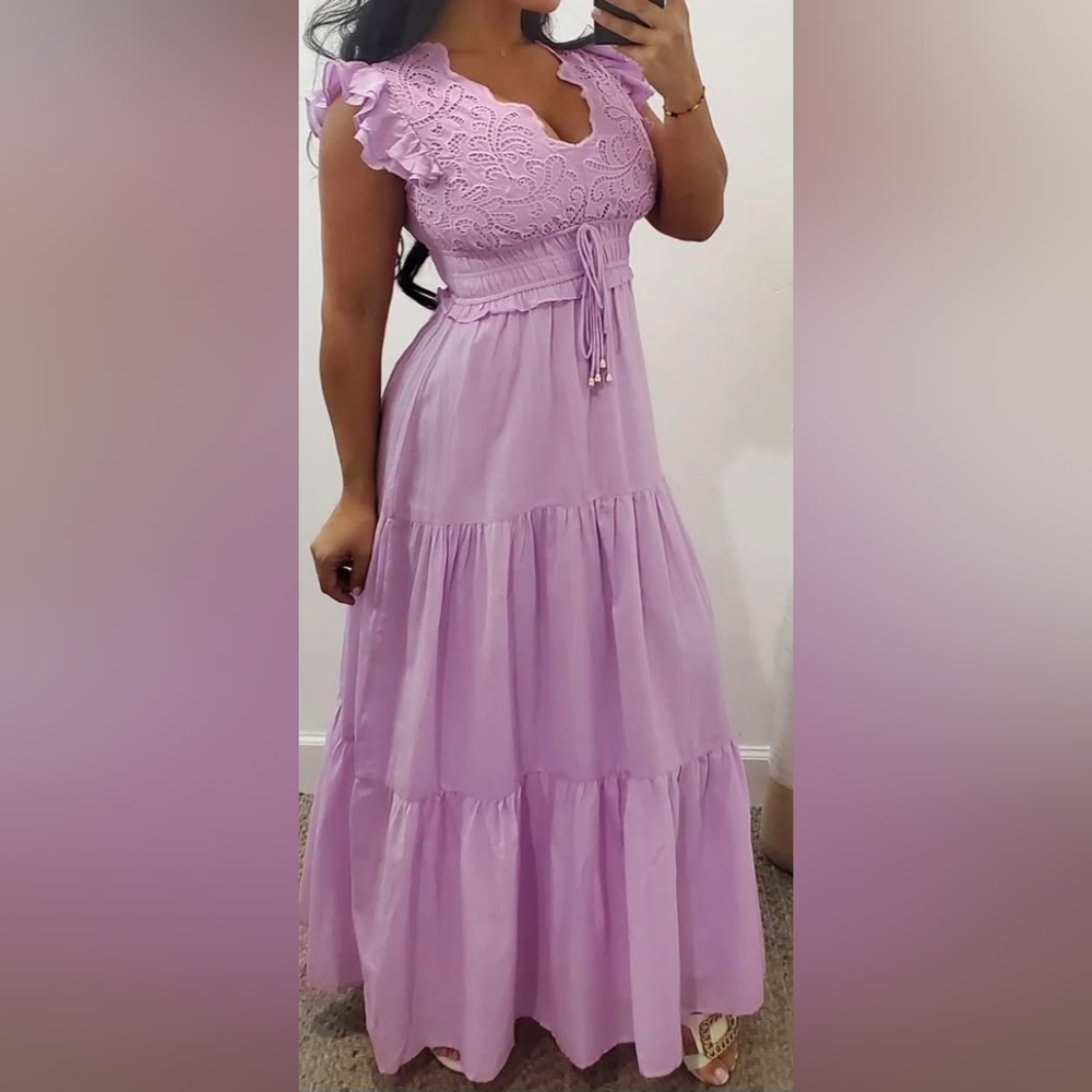 Purple Maxi Dress with Elegant Design